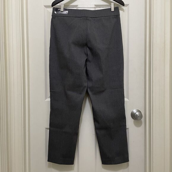 Alfred Dunner Allure Pants Gray Slimming Stretch Trousers Modern Fit Women's 8 P - Picture 3 of 11